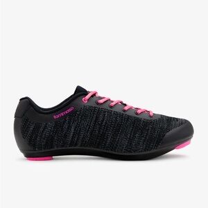 Tommaso Pista Aria Knit Road Cycling Black Pink Shoes size 10.5